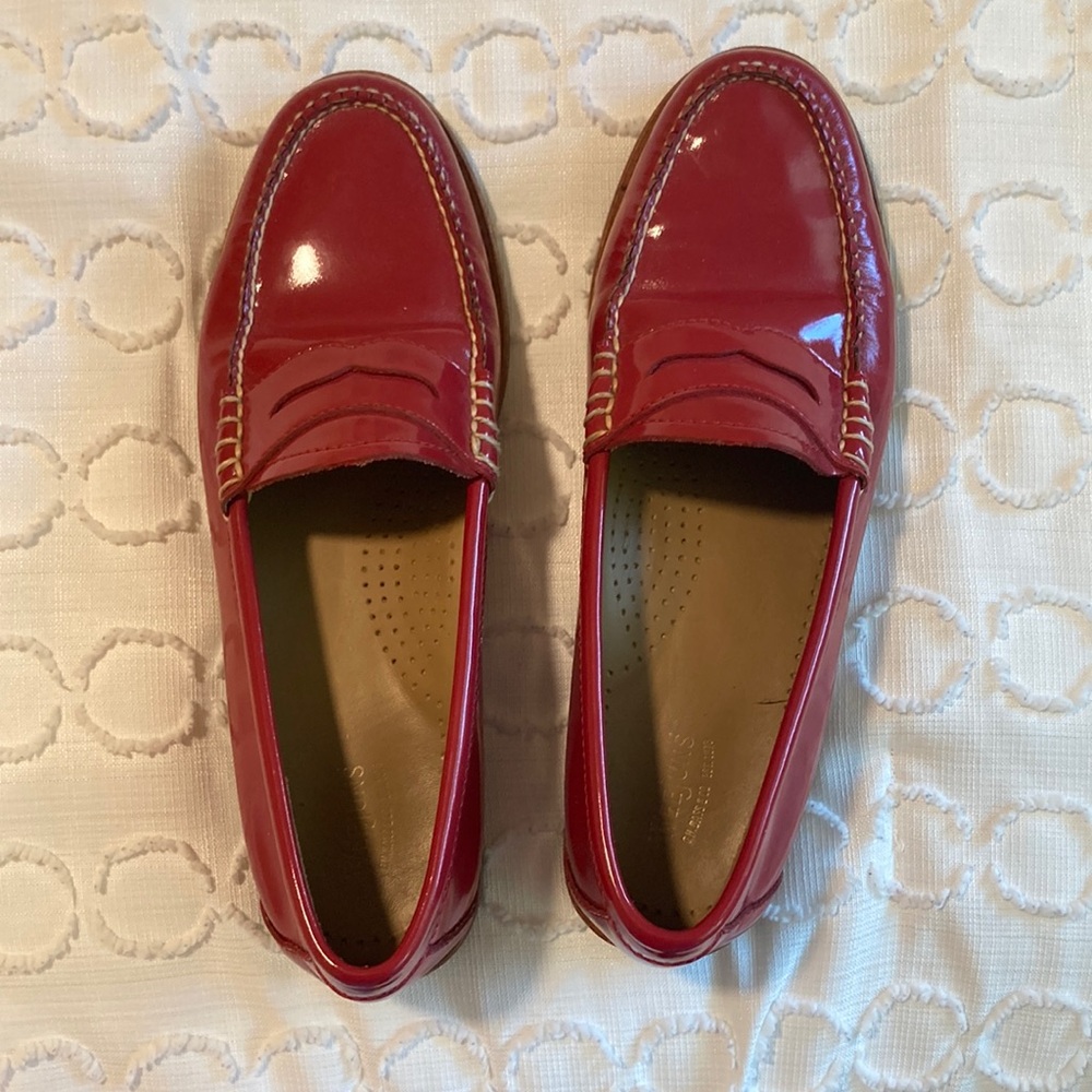 Weejuns G.H. Bass & CO. Red Patent Leather Loafers